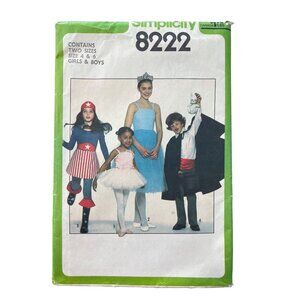 Simplicity 8222 Pattern Size 4-6 Wonder Woman Princess Ballerina Vampire 70s NEW